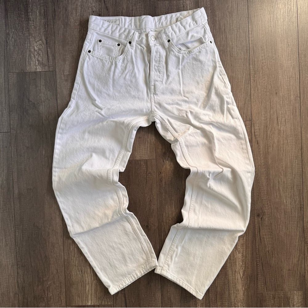 Relaxed Fit White Pants